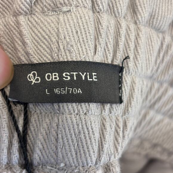 OB Style Women's High-Rise Pleated Preppy Mom Shorts Size S Minimalist Neutral - Picture 4 of 9